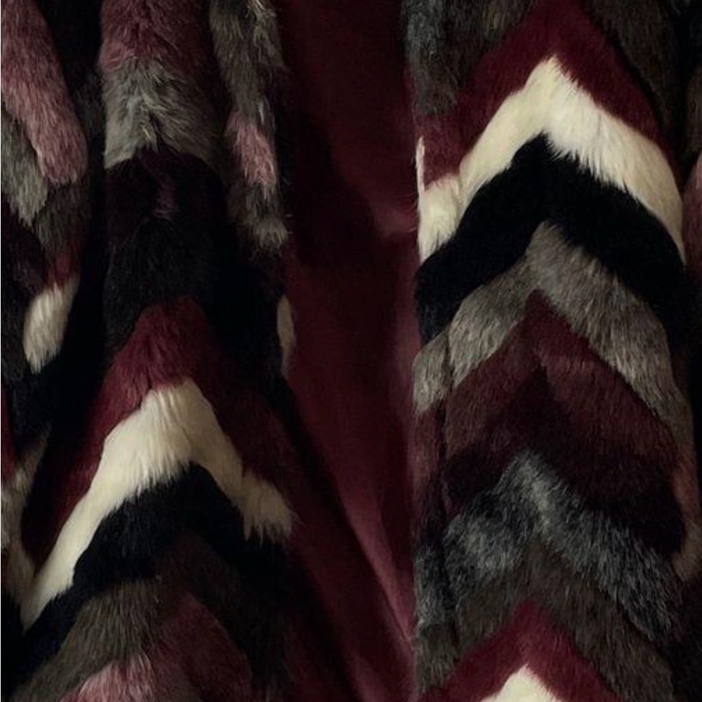 Dance & Marvel Multicolor Retro Faux Fur Jacket - Picture 4 of 8
